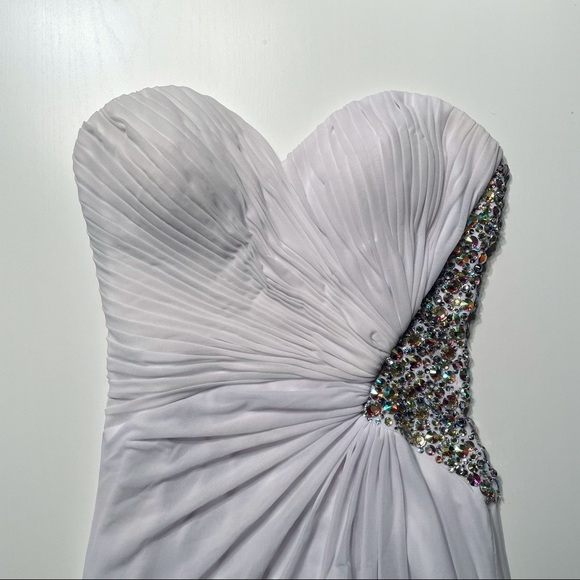 LA FEMME STRAPLESS GOWN W/ SIDE LEG SLIT - Picture 3 of 8